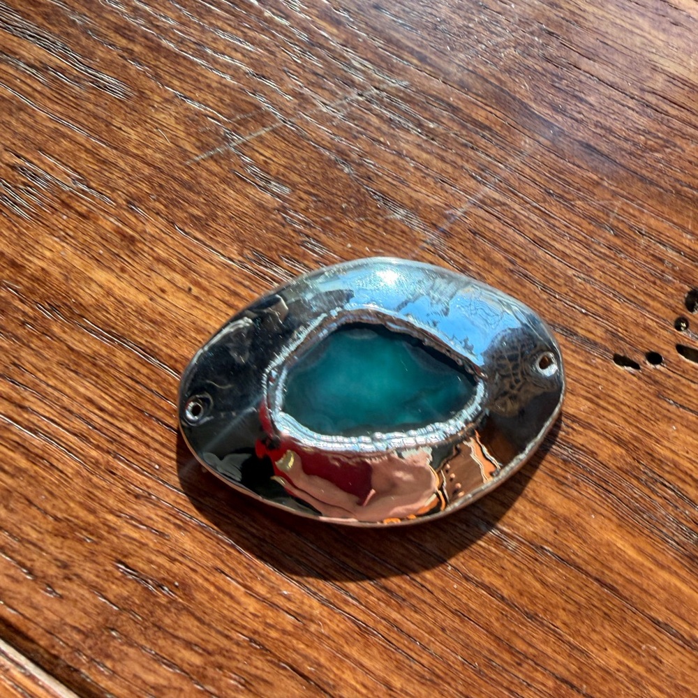 Silver and Teal Louis Carmen Talisman